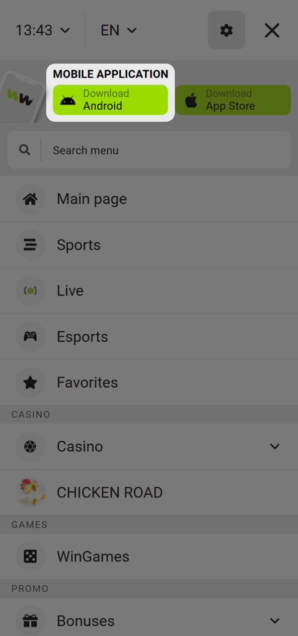 Finish installation and see the WinWin Casino app icon.